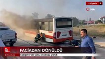 Eskişehir'de yolcu otobüsü yandı