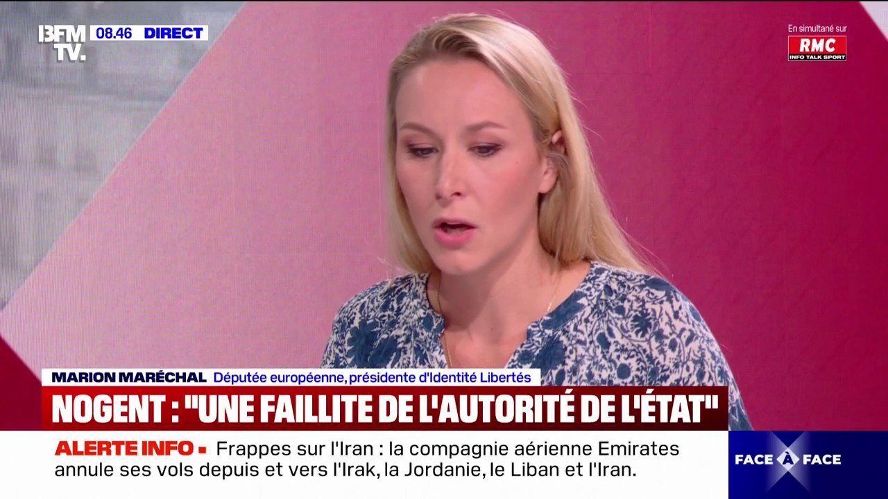 Marion Maréchal favorable à "une privation (...) des aides sociales" pour les parents d'enfants "décrocheurs sur le plan scolaire voire qui sont délinquants"