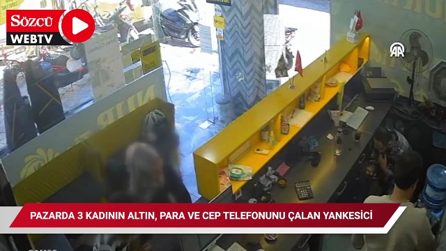 Pazarda 3 kadının altın, para ve cep telefonunu çalan yankesici, keşif yaparken yakalandı