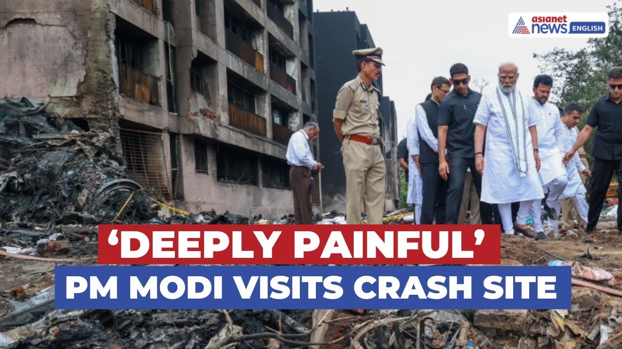 PM Modi Inspects Ahmedabad Air India Crash Site | Heartbreaking Scene Unfolds