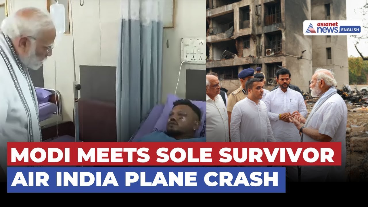 PM Modi Meets Lone Survivor of Ahmedabad Air India Plane Crash