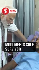 Indian PM Modi meets sole survivor, others injured in Air India crash