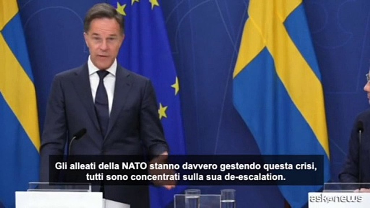 Iran, Rutte: Cruciale per alleati Israele impegno per de-escalation