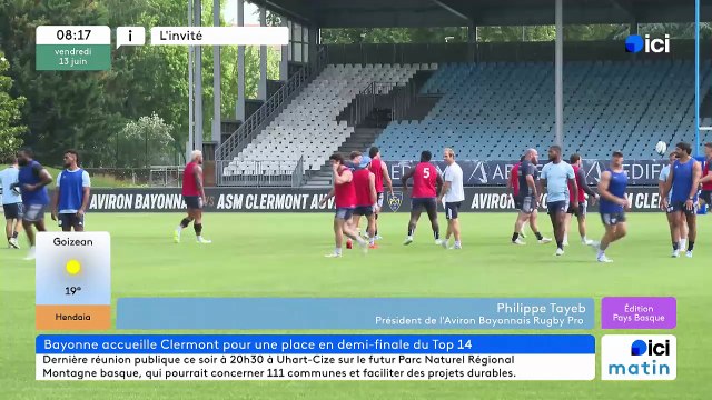 Barrage de Top 14 - Bayonne / Clermont - Philippe Tayeb président de l'Aviron Bayonnais Rugby Pro