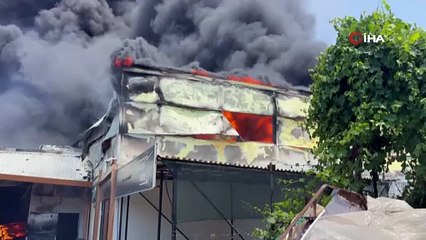 Gazipaşa’da Fide üretim merkezinde yangın