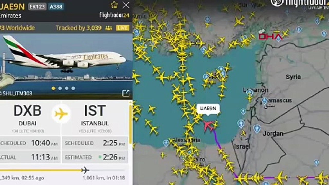İsrail-İran gerilimi hava trafiğini altüst etti