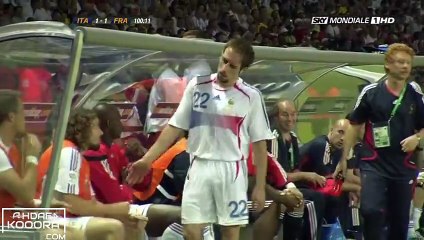 الاشواط الاضافية فرنسا ضد ايطاليا نهائي كأس العالم 2006