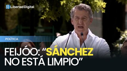 Feijóo: "Sánchez no está limpio y sus socios sostienen la corrupción"