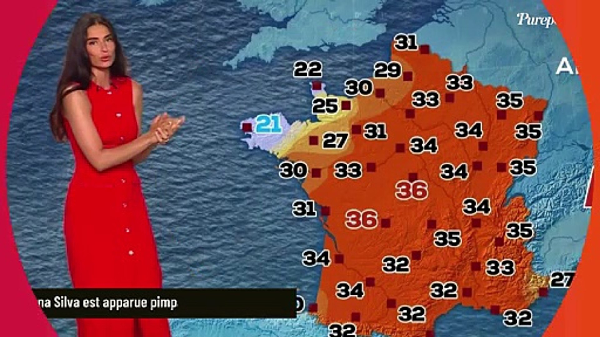 Après des mois d'absence, Tatiana Silva radieuse en rouge pour son retour à  la météo sur TF1 ! Sa robe à moins de 50 euros bien choisie