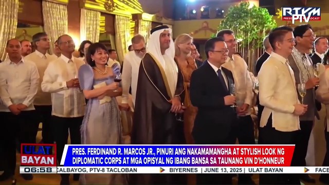 PBBM, pinuri ang stylish look ng Diplomatic Corps at iba pang opisyal ng ibang bansa na nakasuot ng 'Filipiniana' sa Vin d'Honneur