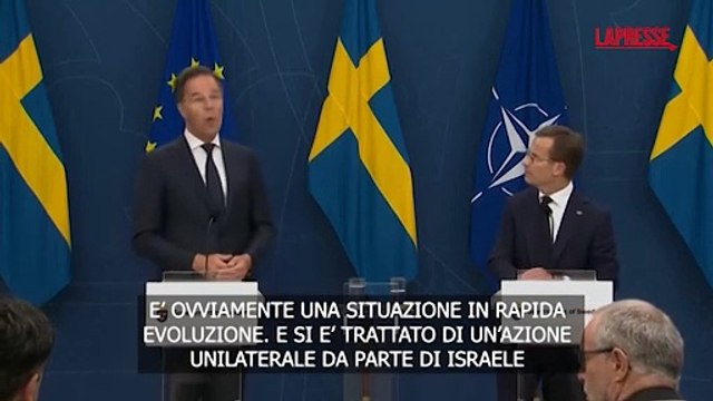 Israele attacca Iran, Rutte: Non siamo vicini a una guerra mondiale o nucleare