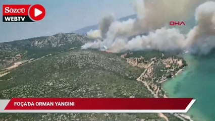 Foça'da orman yangını