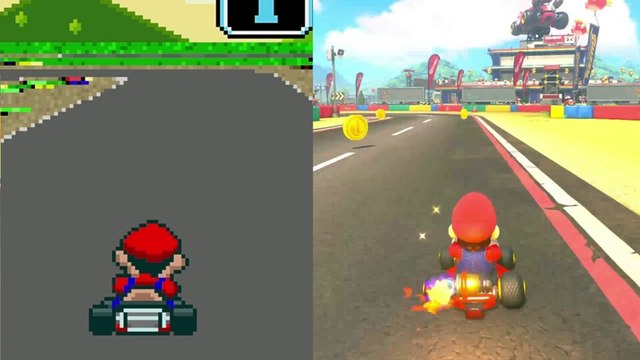 Pure Mario-Kart-Nostalgie: Wir fahren eine Runde auf dem Mario Circuit auf dem SNES und der Switch 2