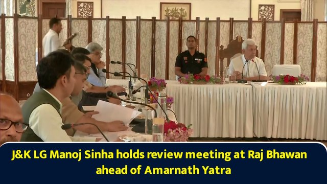 J&K LG Manoj Sinha holds review meeting at Raj Bhawan ahead of Amarnath Yatra
