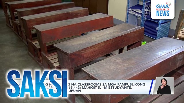 Bilang ng kulang na classrooms sa mga pampublikong paaralan, nasa 165,443; mahigit 5.1-M estudyante, walang sariling upuan | Saksi