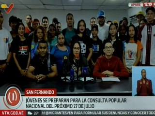 Apure | 182 circuitos comunales listos para la Consulta Popular Juvenil del 27 de julio
