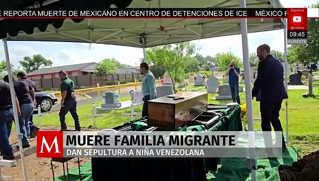 Dan el último adiós a Anthonella, niña migrante que murió con su familia en el Río Bravo