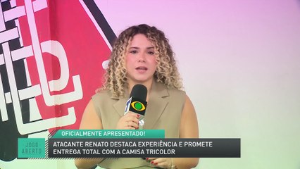 Atacante Renato destaca experiência e promete entrega total com a camisa tricolor