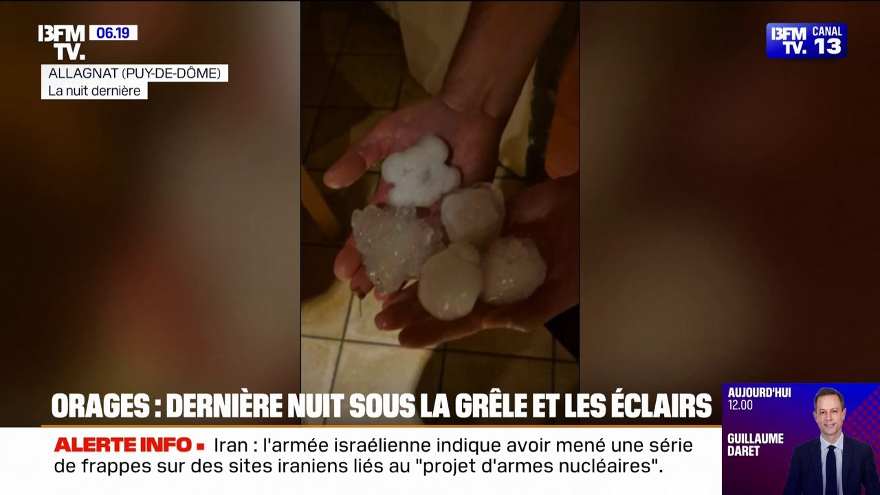 Après le sud-ouest, c'est le centre et l'est qui viennent de passer une nuit sous la grêle et les éclairs