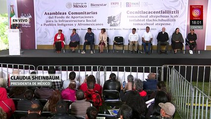 Sheinbaum presenta en Tlaxcala el programa 'FAISPIAM' con presupuesto directo para pueblos indígenas