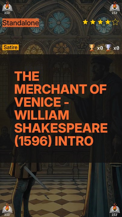 The Merchant of Venice - William Shakespeare (1596) Intro