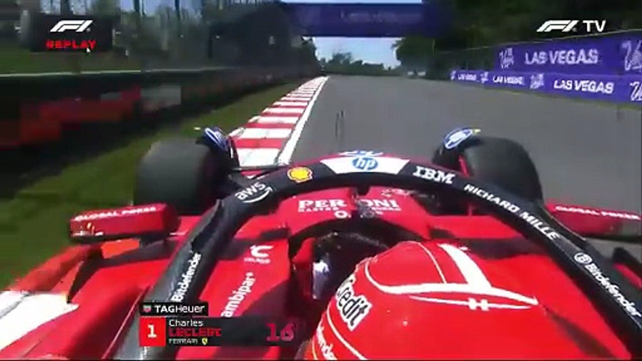 Leclerc salió al césped en la curva 3 y rozó las barreras