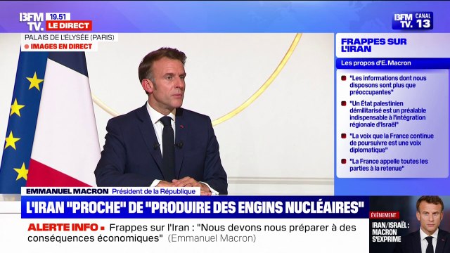 Gaza: Notre objectif c'est d'avoir un cessez-le-feu à long terme, la libération des otages et une administration civile à Gaza , affirme Emmanuel Macron
