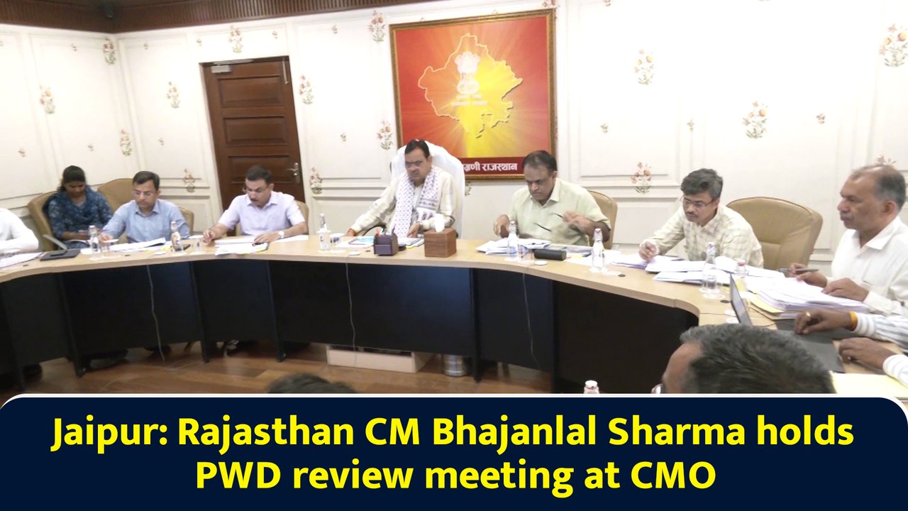 Jaipur: Rajasthan CM Bhajanlal Sharma holds PWD review meeting at CMO