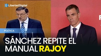 Sánchez copia a Rajoy: el mismo guion de Bárcenas para tapar el escándalo Cerdán
