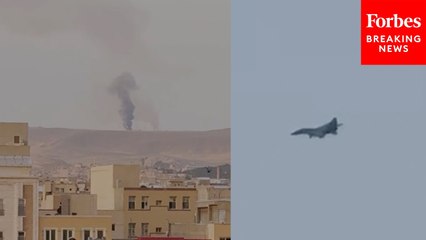 New Footage Shows Warplanes Flying Above Tabriz, Iran, As Smoke Plumes