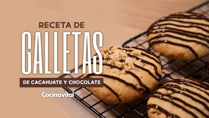 Receta de galletas de cacahuate con chocolate