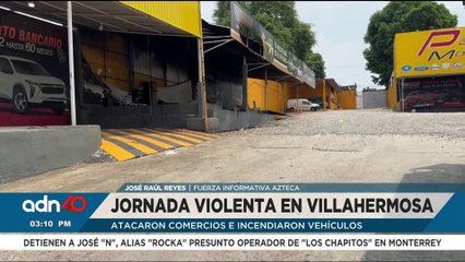 Ola de violencia en Villahermosa deja dos muertos y vehículos incendiados
