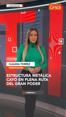 Estructura cae en plena ruta del Gran Poder