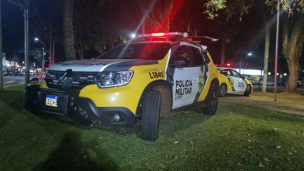 PM faz bloqueio de trânsito na Av. Brasil diante da Operação Sinergia