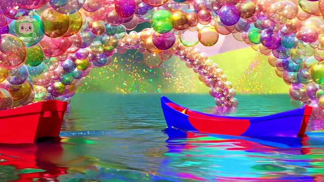 Balloon Boat Race | Fun Kids Song with Bubbles and Boats!