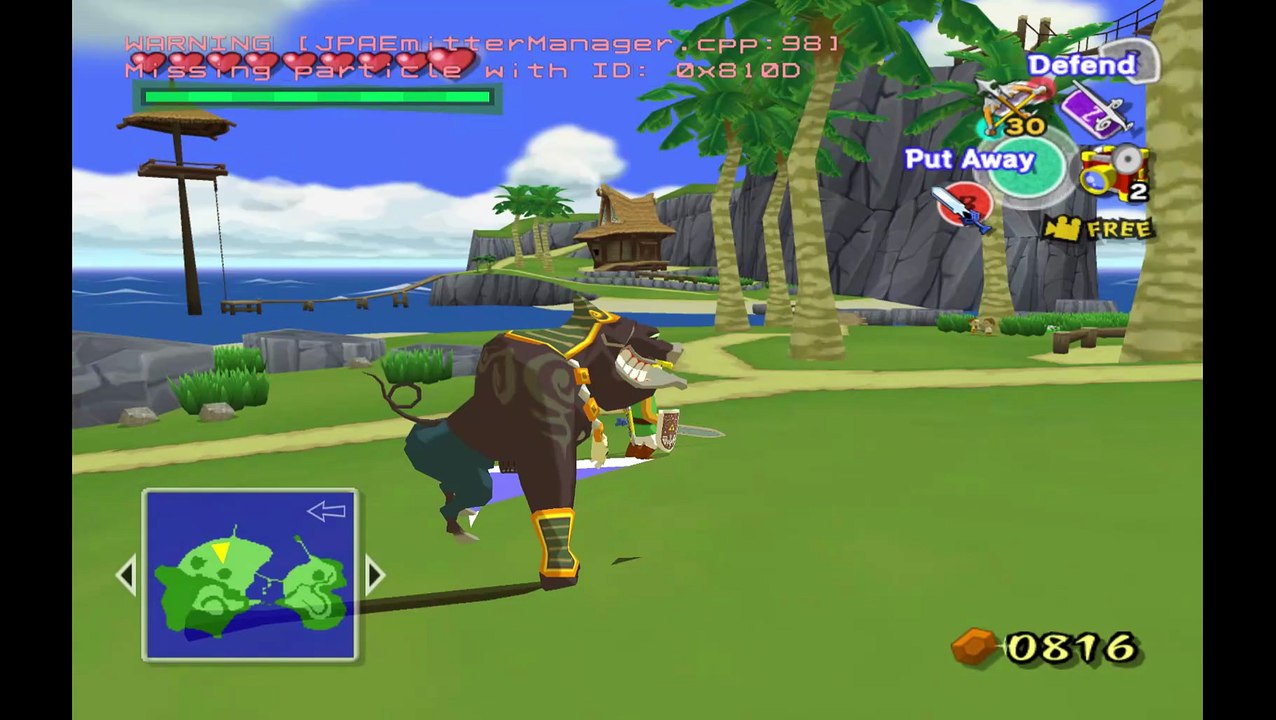 Wind Waker. Editing Wfall.arc's hsui1 actor and replacing it with mo.bdl model