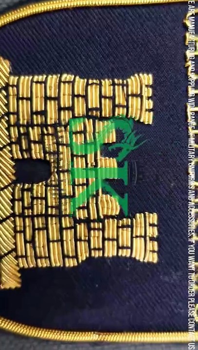 Bullion Wire Hand Embroidery Badge, Custom Fabric Embroidered Patch, Embroidery Patches