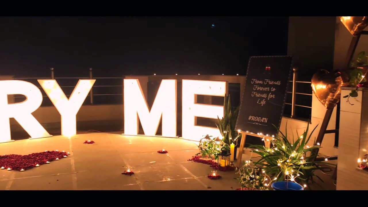 Mesmerizing Terrace Proposal Setup CANOPY Decorations, MARRY ME Lights to Propose your Partner ❤️