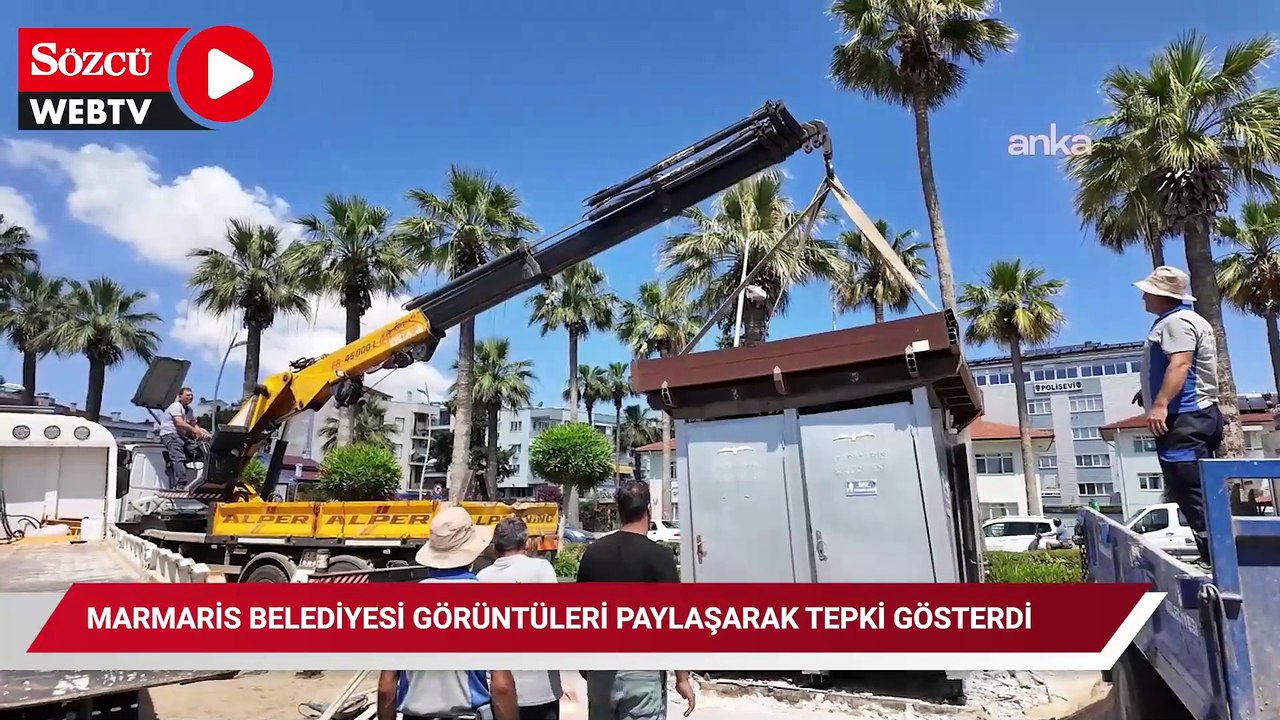Marmaris Belediyesi görüntüleri paylaşarak tepki gösterdi