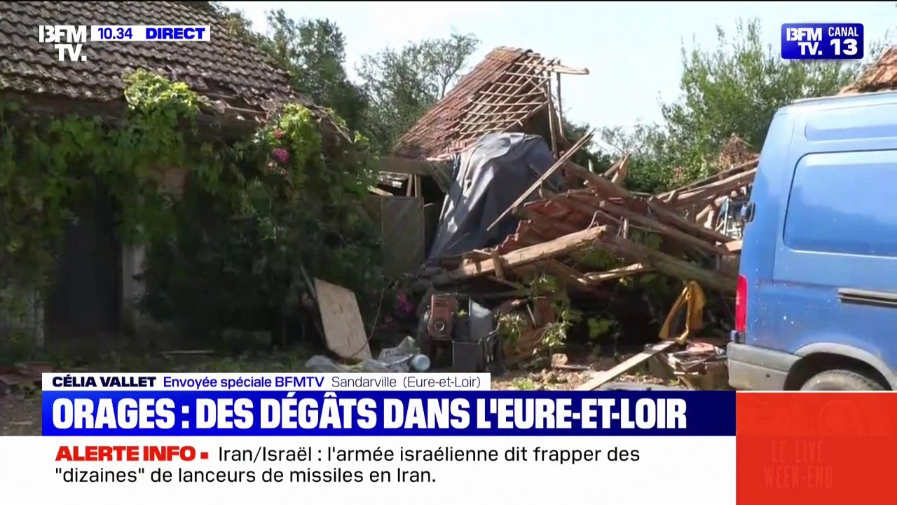 Après les orages en Eure-et-Loir, l'heure est à la constatation des dégâts pour les habitants de Sandarville