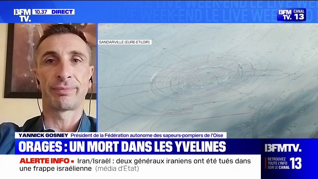 Orages dans l'Oise: "Nous avons eu un bilan de 33 interventions", recense Yannick Gosney (Fédération autonome des sapeurs-pompiers)