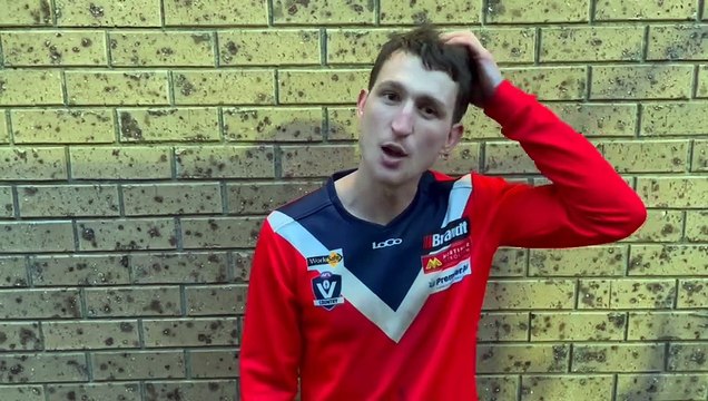 Skipton coach Mitch Walsh speaks after CHFL win over Dunnstown