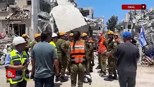 İsrail'de Rişon LeZion bölgesindeki binalarda ağır hasar oluştu