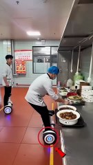 Dubai people pay thousands just to see this robot waiter spin 🤖🍽️ #shorts