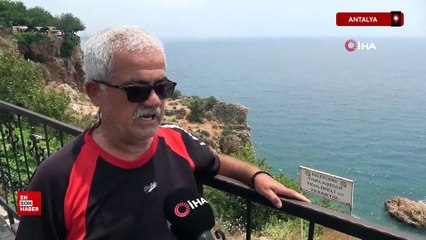 Antalya'da gençler ölüme meydan okumaya devam ediyor