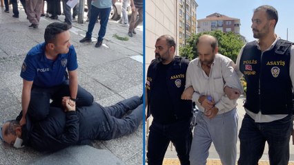 Banka şubesine tüfekle giren şüpheli adliyede