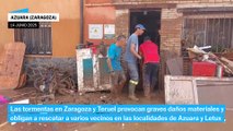 Las tormentas en Zaragoza y Teruel obligan a rescatar a 19 personas y provocan importantes daños materiales