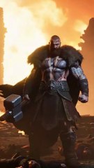 Epic Norse God Animation: Battle-Hardened Warrior Triumphs! ⚡️🔥