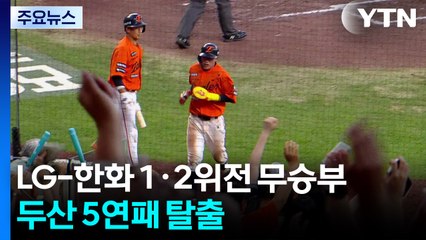 LG·한화, 연장 11회 혈투 끝 무승부...두산 5연패 탈출 / YTN
