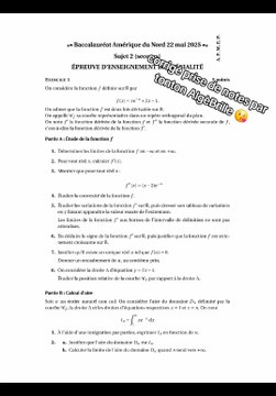 La correction en prises de notes. Je ferai peut-être en vidéo.Il y a les 4 exercices du sujet jour 2 Amérique du Nord de remplacement.#spemaths #terminale #correction #corrige #bac2025 #bac